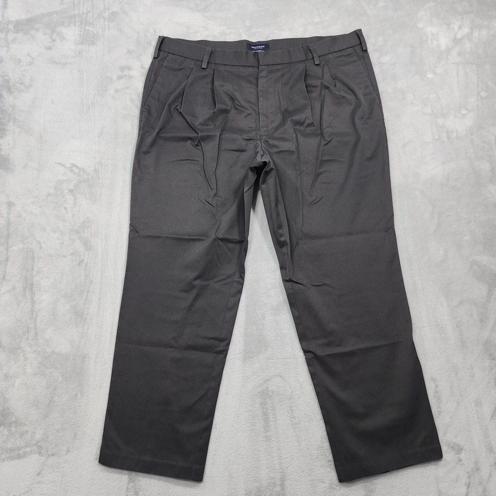Dockers Pants Mens 42x30 Gray D3 Signature Classic Fit Pleated Cotton‎ Office